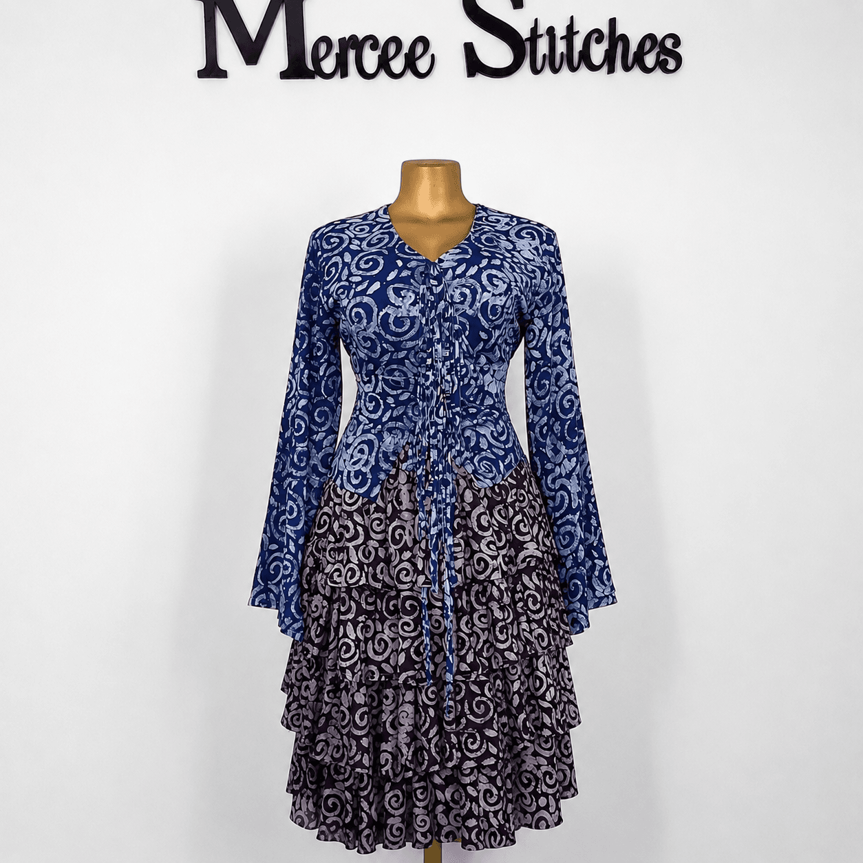Custom top with layered skirt